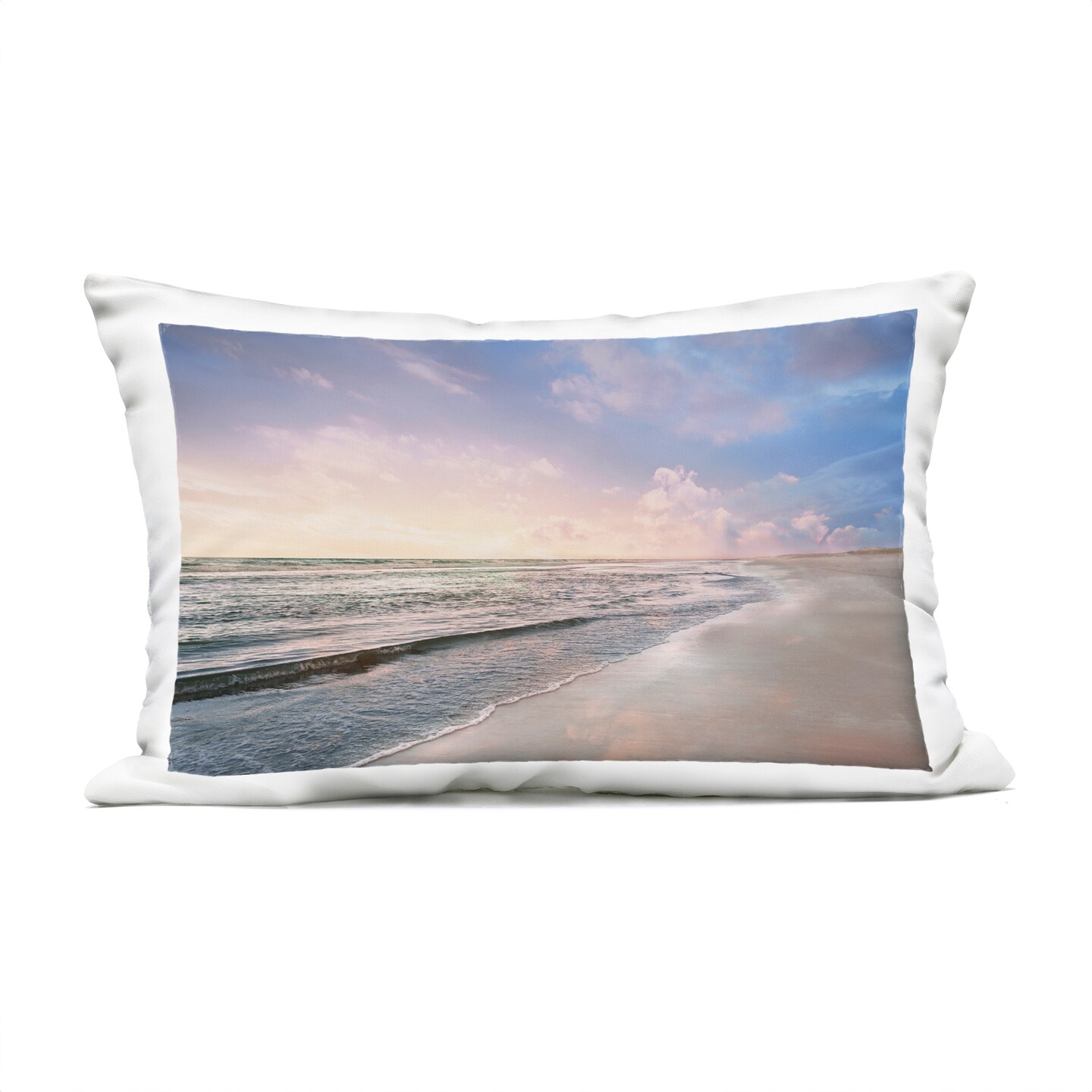 Stupell Industries Receding Beach Shore Outdoor Printed Pillow design by Natalie Carpentieri, 14 x 7 x 20