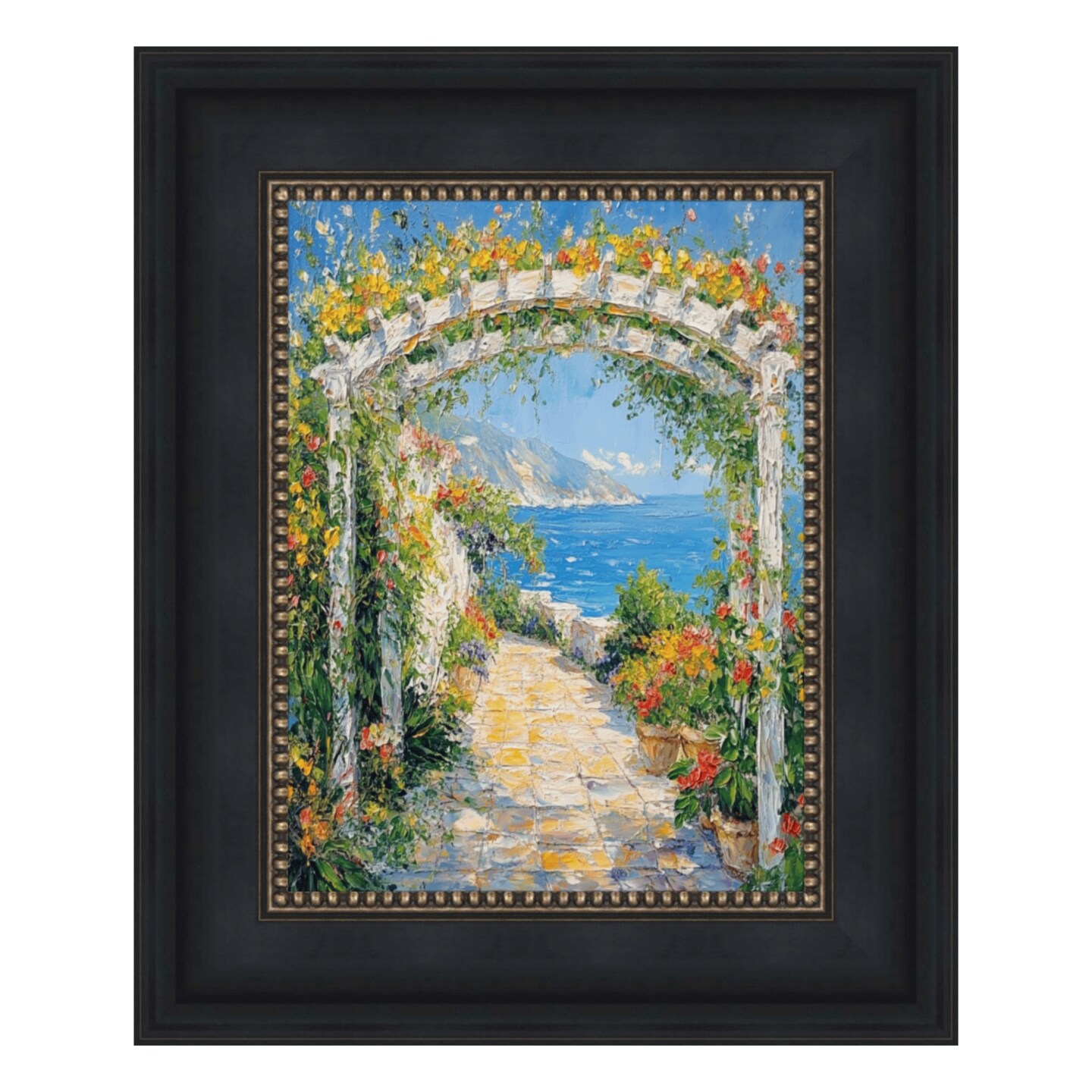 Wide Black Scoop With Gold Bead Picture Frame 30x30 frame