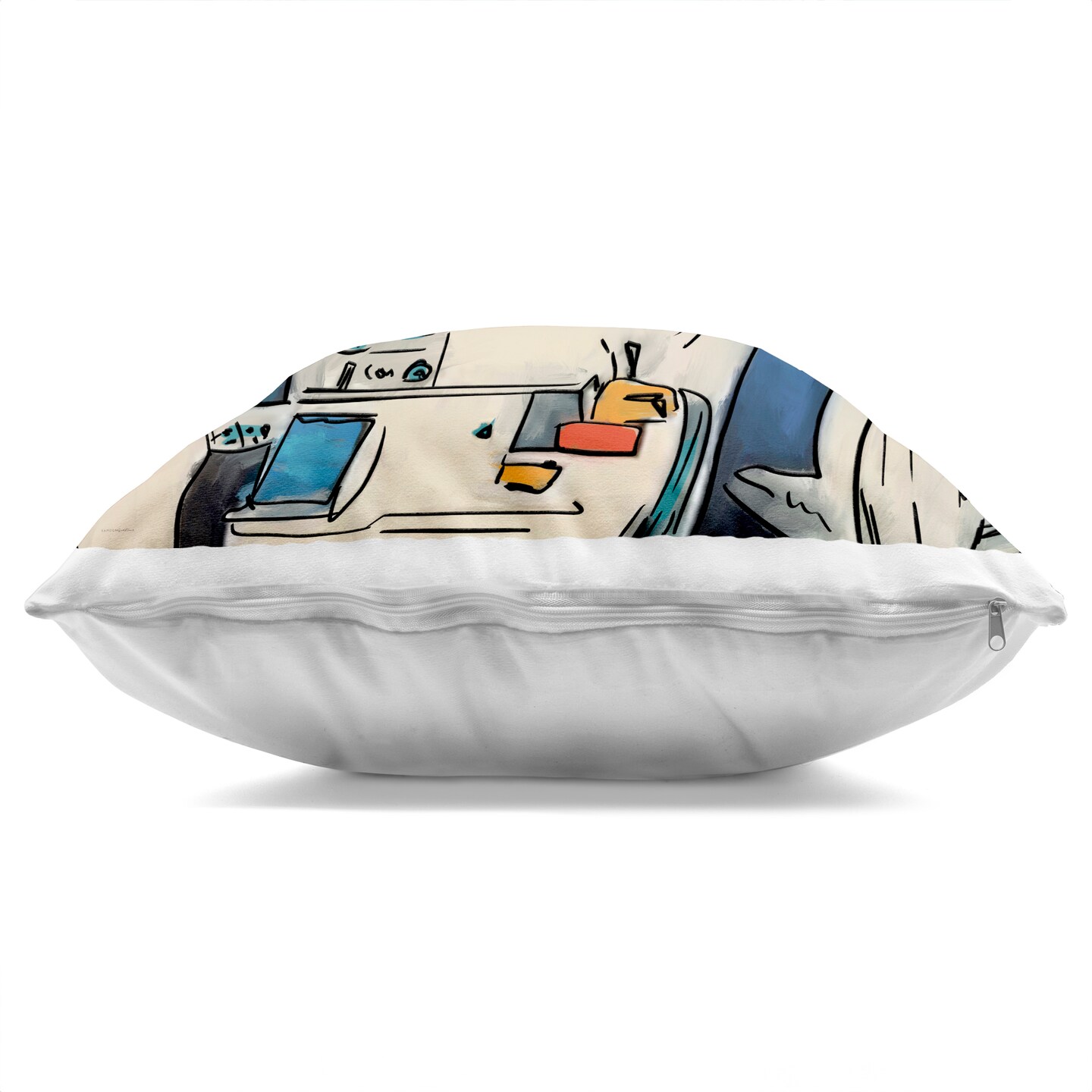 Stupell Industries Goldfish Astronaut Suit Decorative Printed Pillow design by Kamdon Kreations, 18 x 7 x 18
