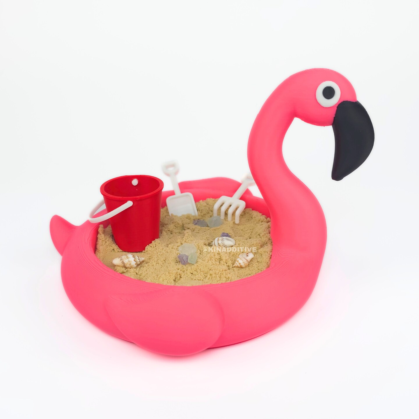 Mini Flamingo Sandbox Zen Garden with Sand and Mini Tools
