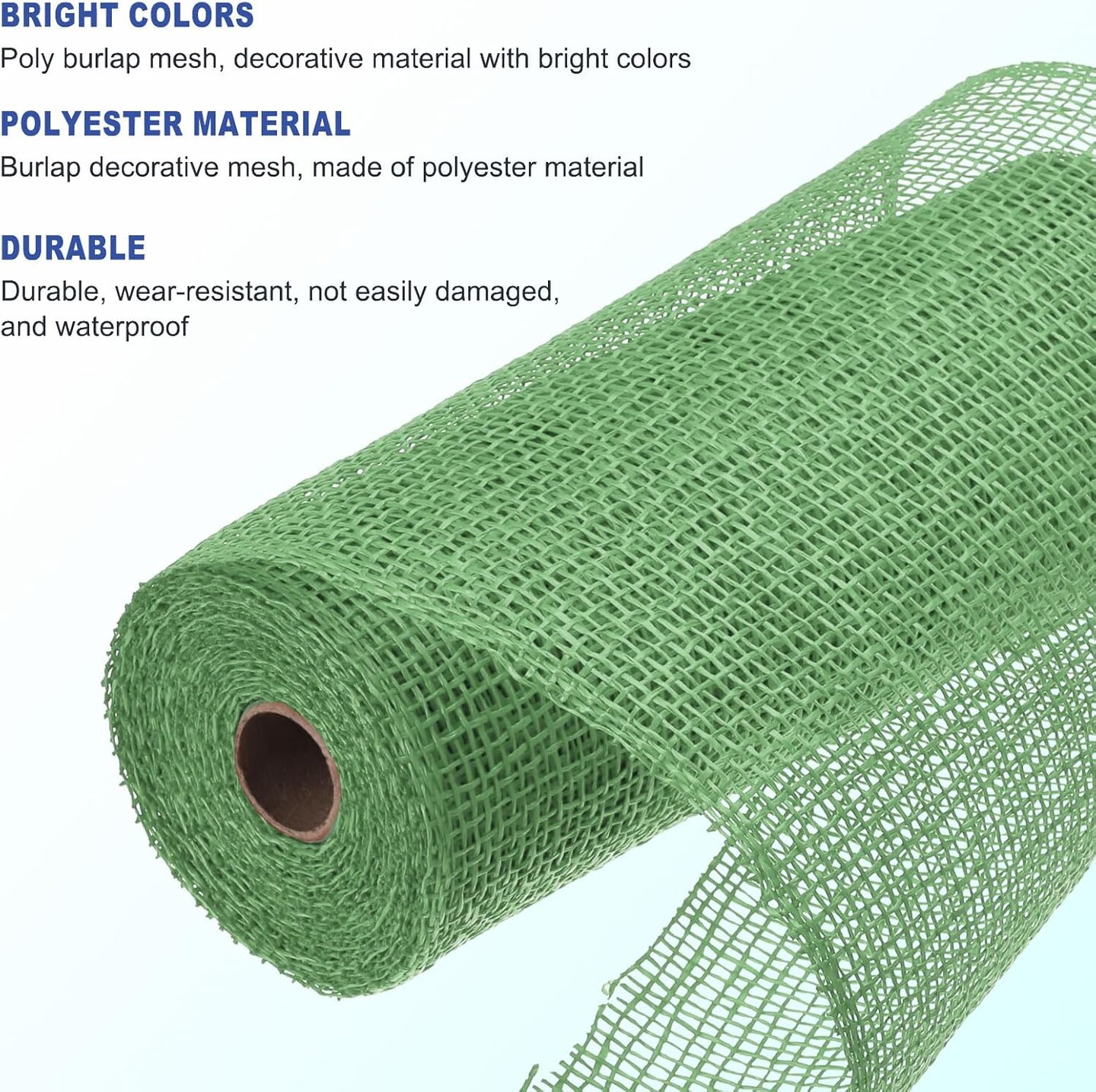 Poly Burlap Ribbon Mesh for Wreath, Decorative Mesh Fabric Ribbon