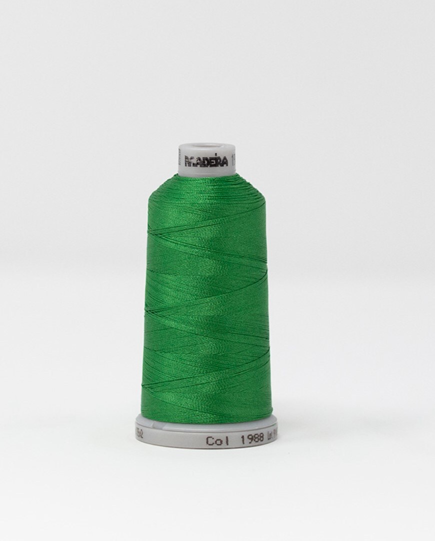 Polyneon Machine Embroidery Thread -- 1100 yards spool -- Kelly Green ...
