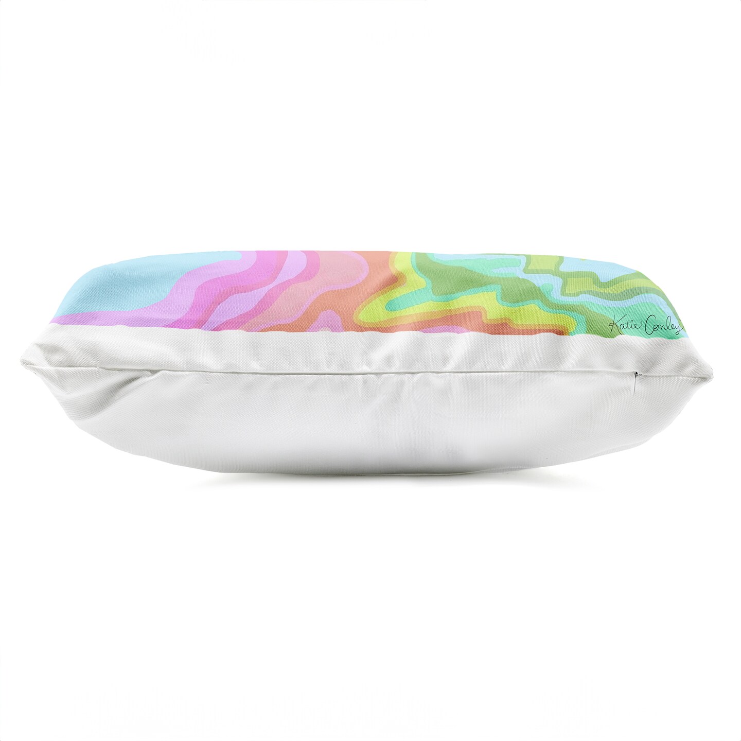 Stupell Industries Swirling Rainbow Sea Reflection Outdoor Printed Pillow design by Katie Conley, 14 x 7 x 20