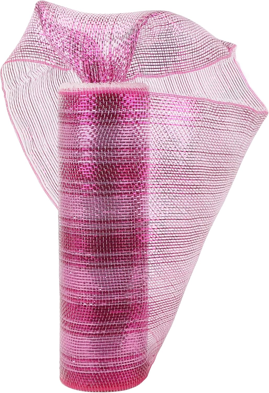 Pink Deco Mesh 10 Inch Valentine Hot Pink Mesh Ribbon Fabric Mesh Roll Decorative Mesh Wreath Supplies