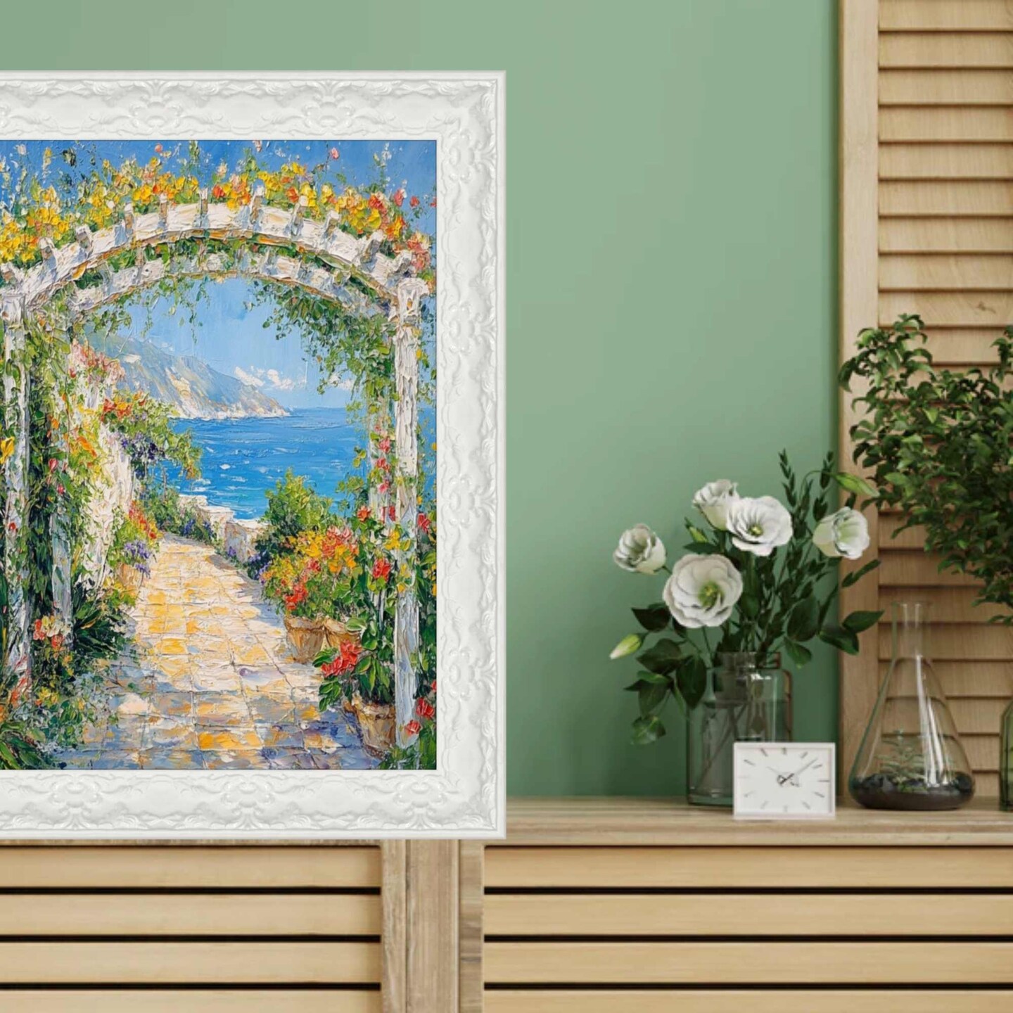 Glossy Ornate Wedding White Picture Frame 13x19 frame