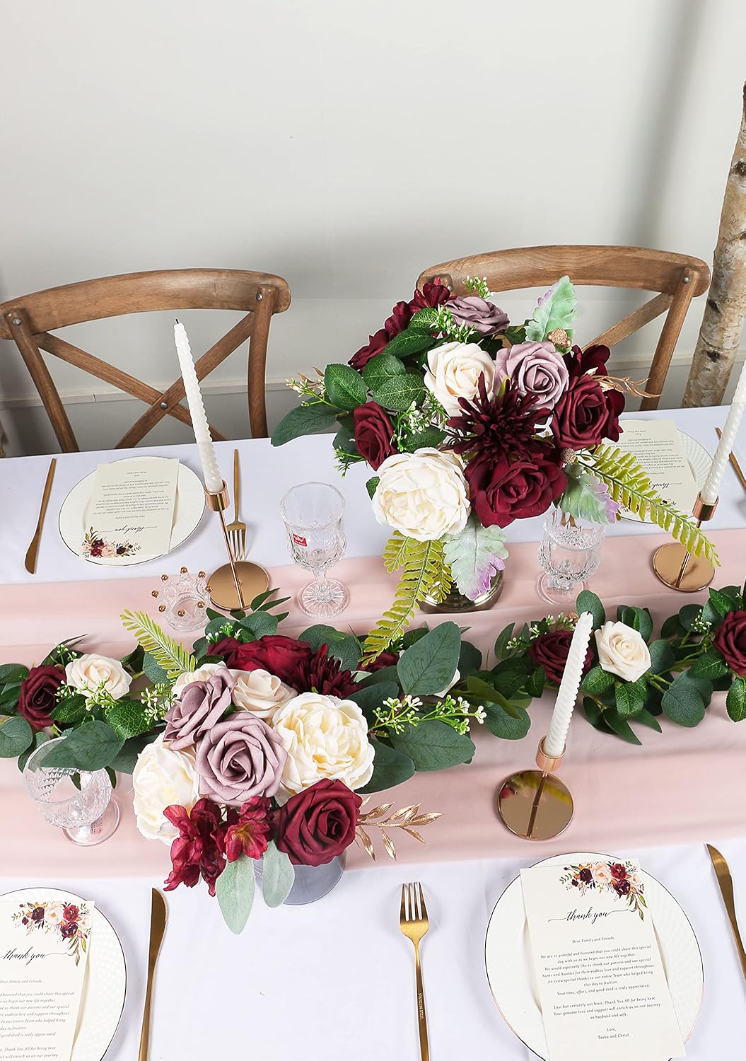 Burgundy Artificial Flowers Wedding Bouquets