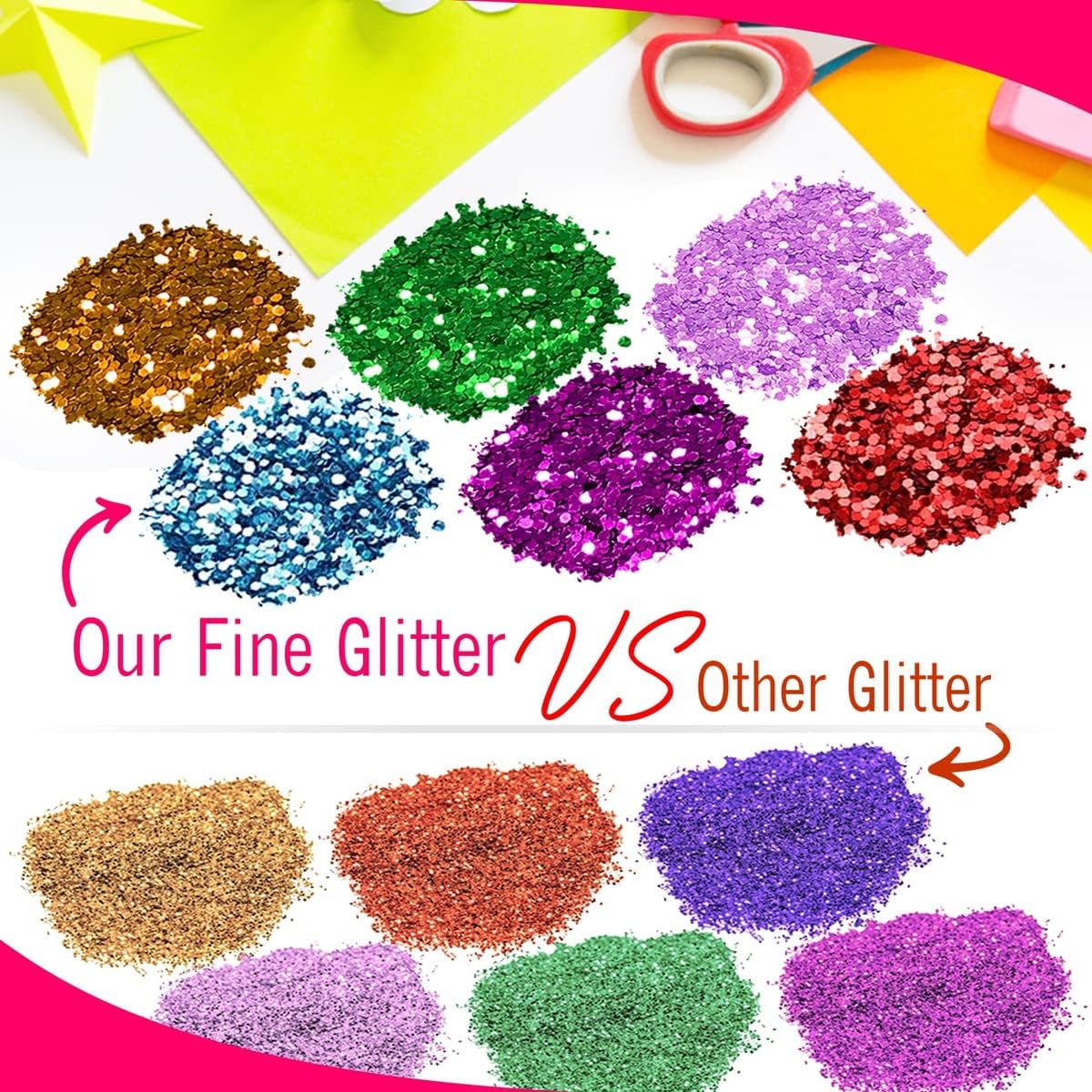 Gold Glitter Bulk Fine Glitter for Crafts
