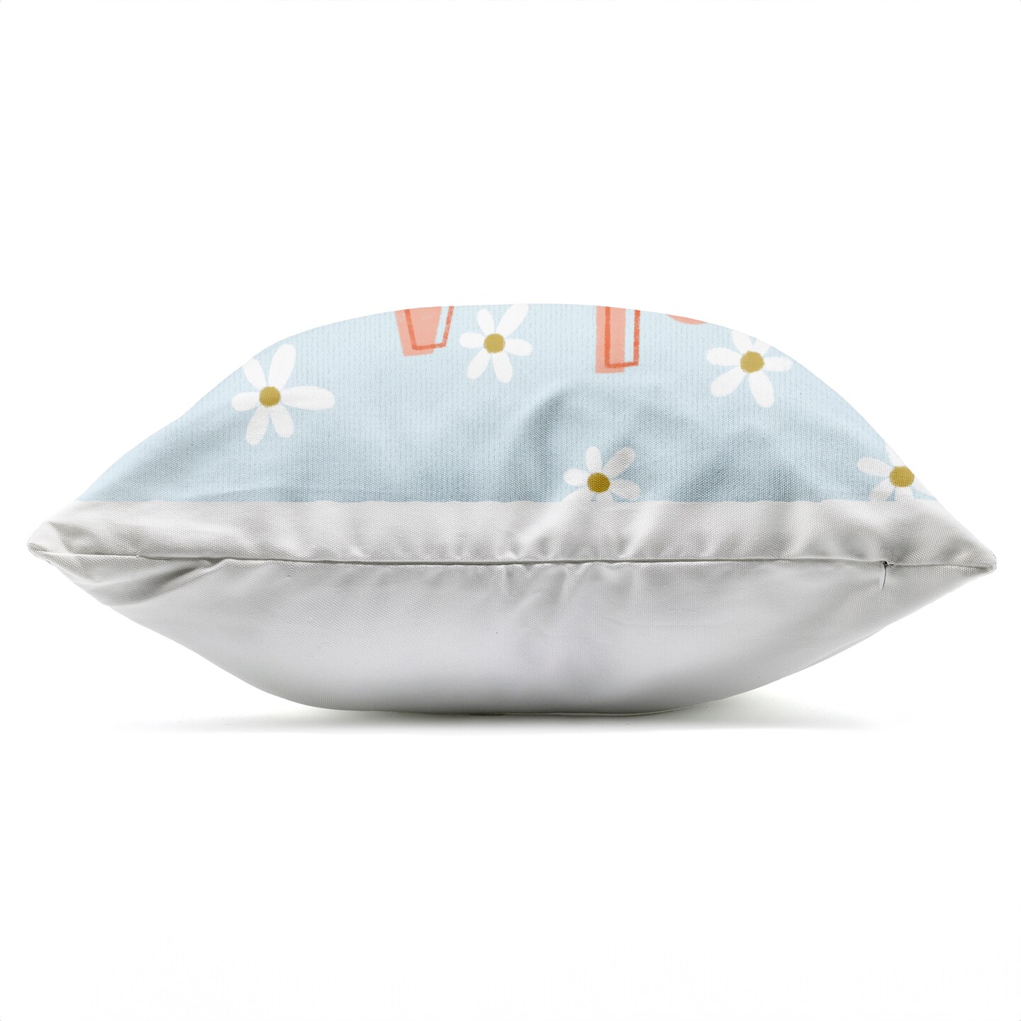 Stupell Industries Girl Power with Daisy Patterns Outdoor Printed Pillow design by Sarah Hickman, 18 x 7 x 18