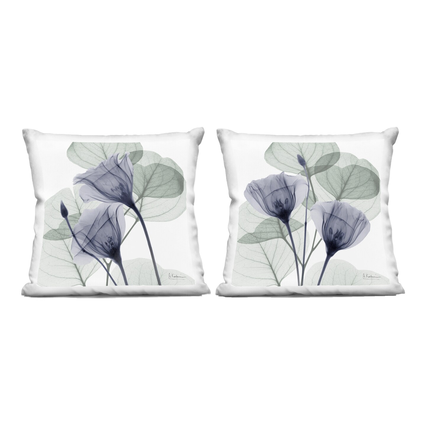 Stupell Industries Fading Florals &#x26; Herbs 2pc Decorative Printed Pillow Set design by Albert Koetsier, 18 x 7 x 18