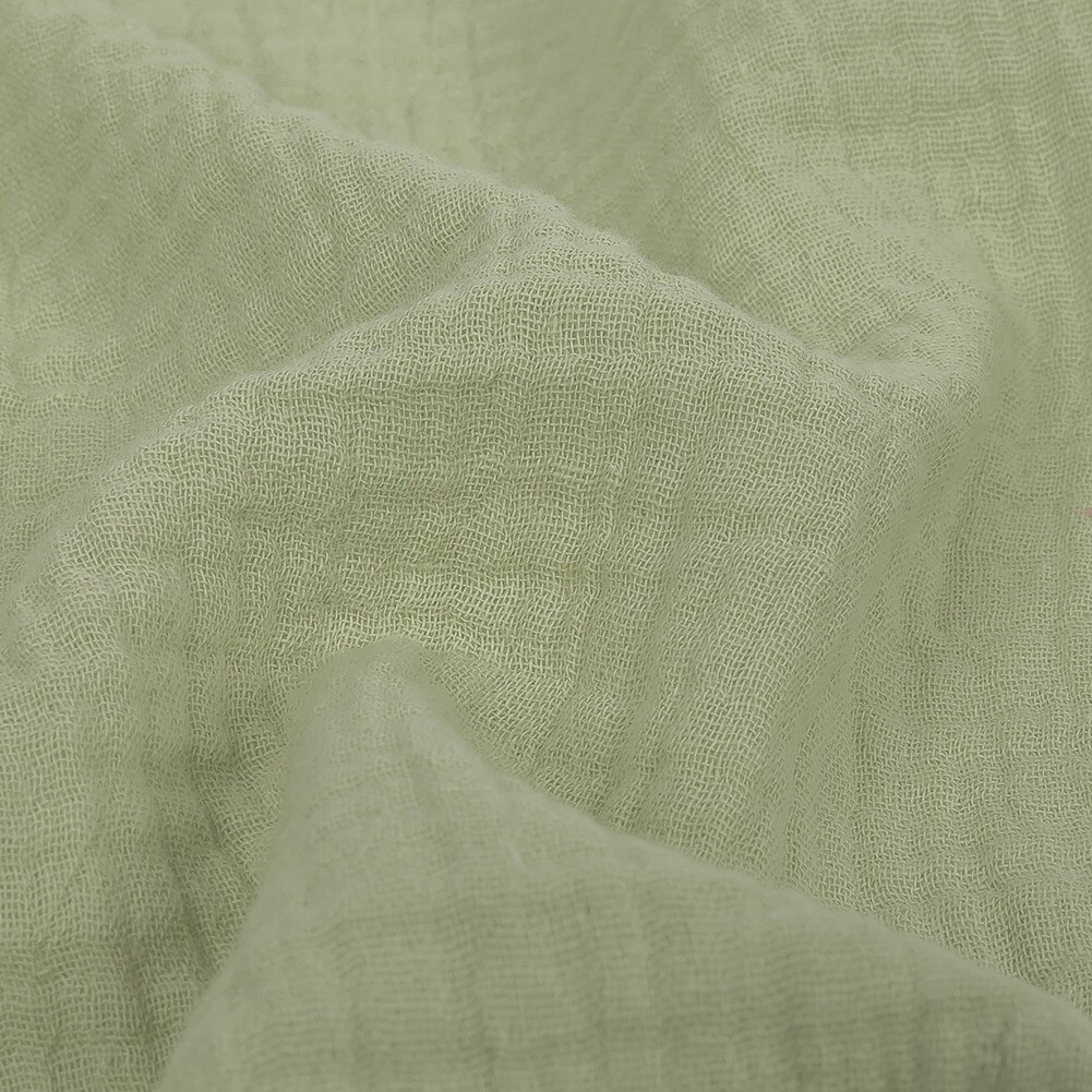 1 Yard Mint Double Cotton Gauze Fabric Lightweight Breathable Soft Summer Cloth 50 inch Wide