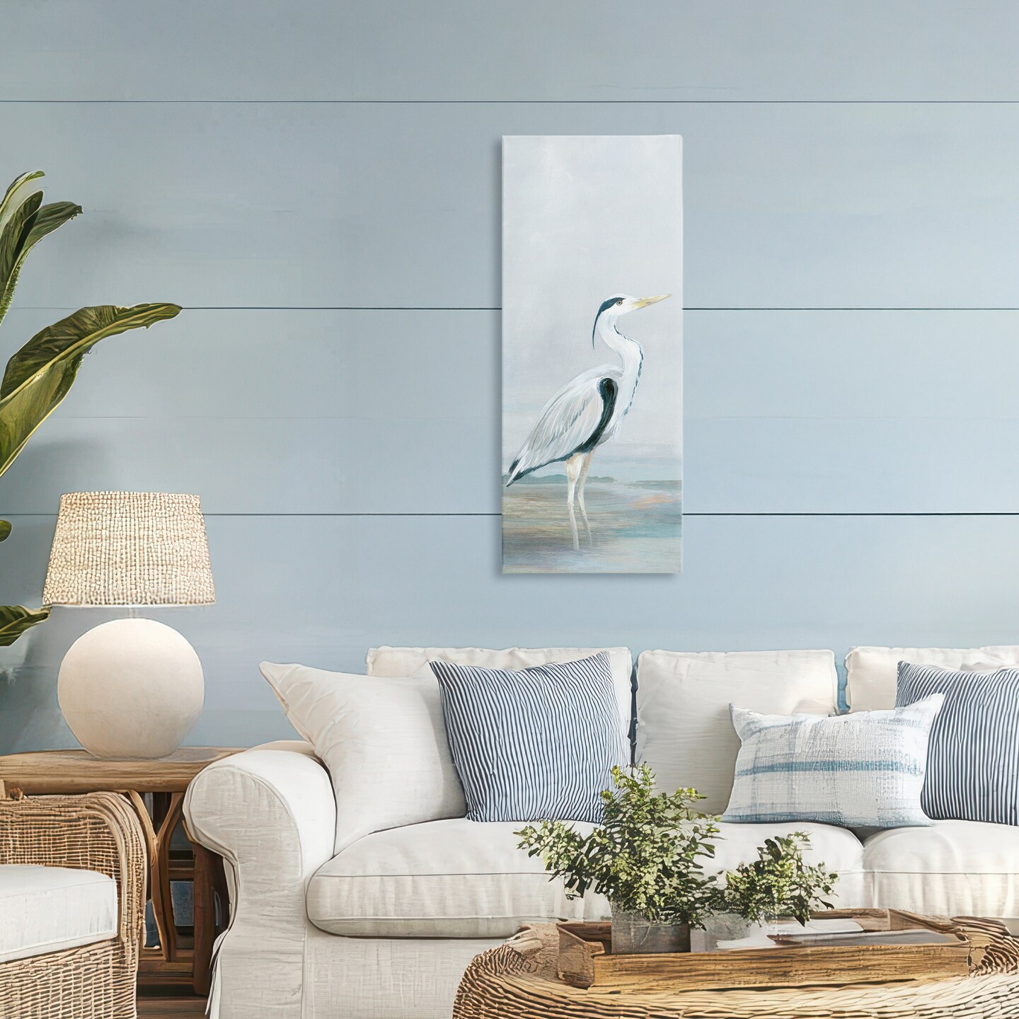 Stupell Industries Standing Tall White Heron Canvas, design by Lily K.