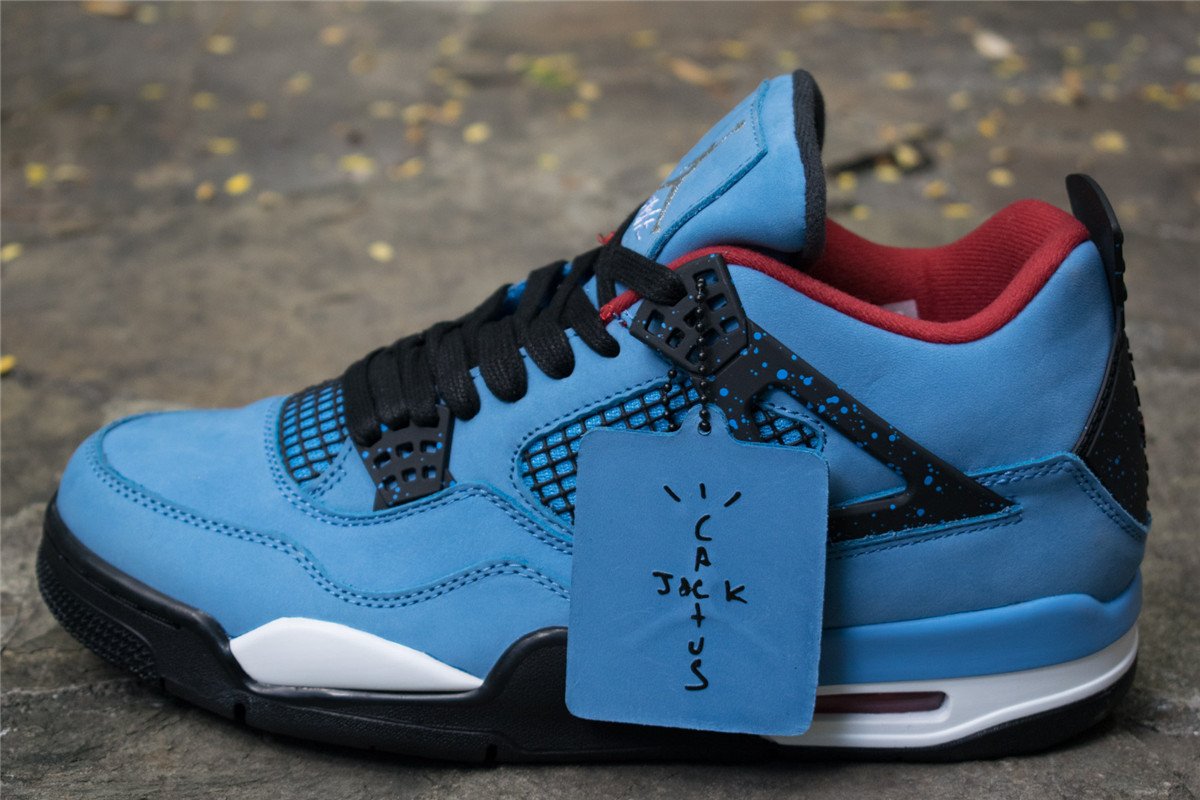 Travis Scott Air Jordan 4 Cactus Jack University Blue Shoes