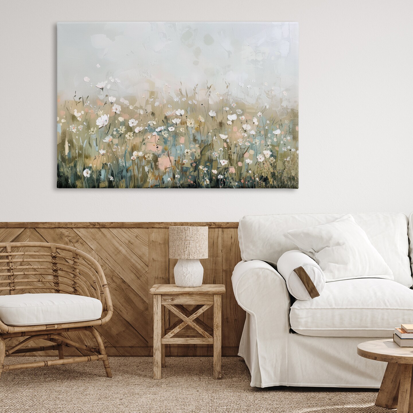 Stupell Industries Pastel Meadow Wildflowers Canvas, design by Elara Yasna