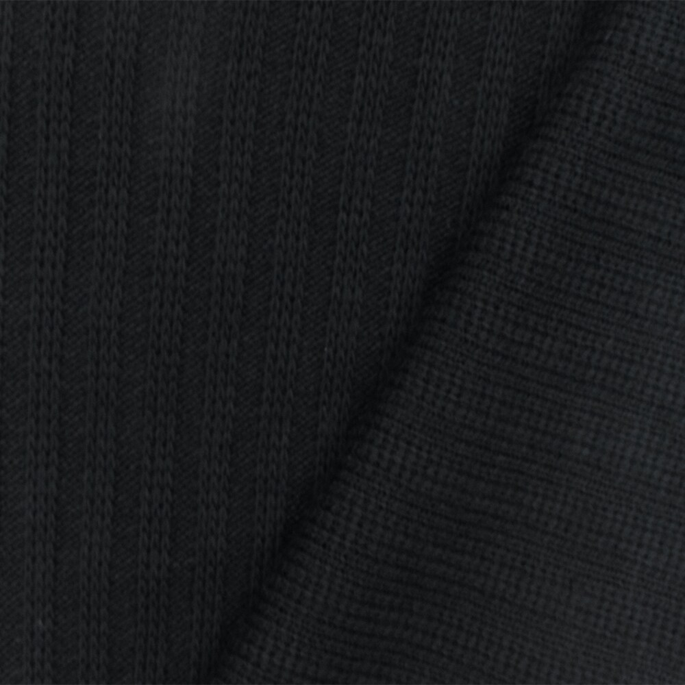 Simple Black Poly-Acrylic Stripe Sweater Knit Fabric By the Yard