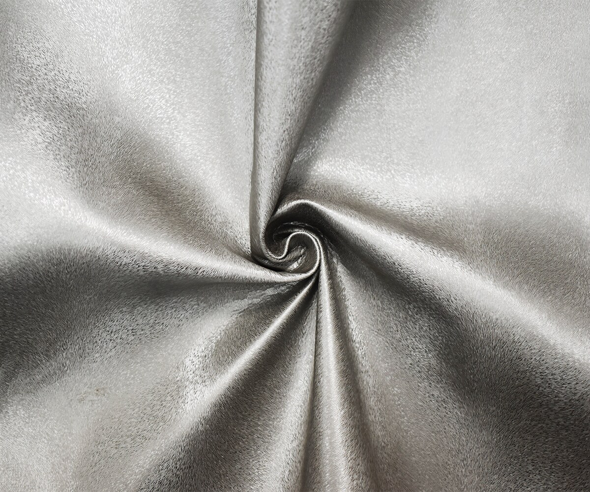 Silver Gray Majilite Faux Leather Upholstery Fabric By the Yard