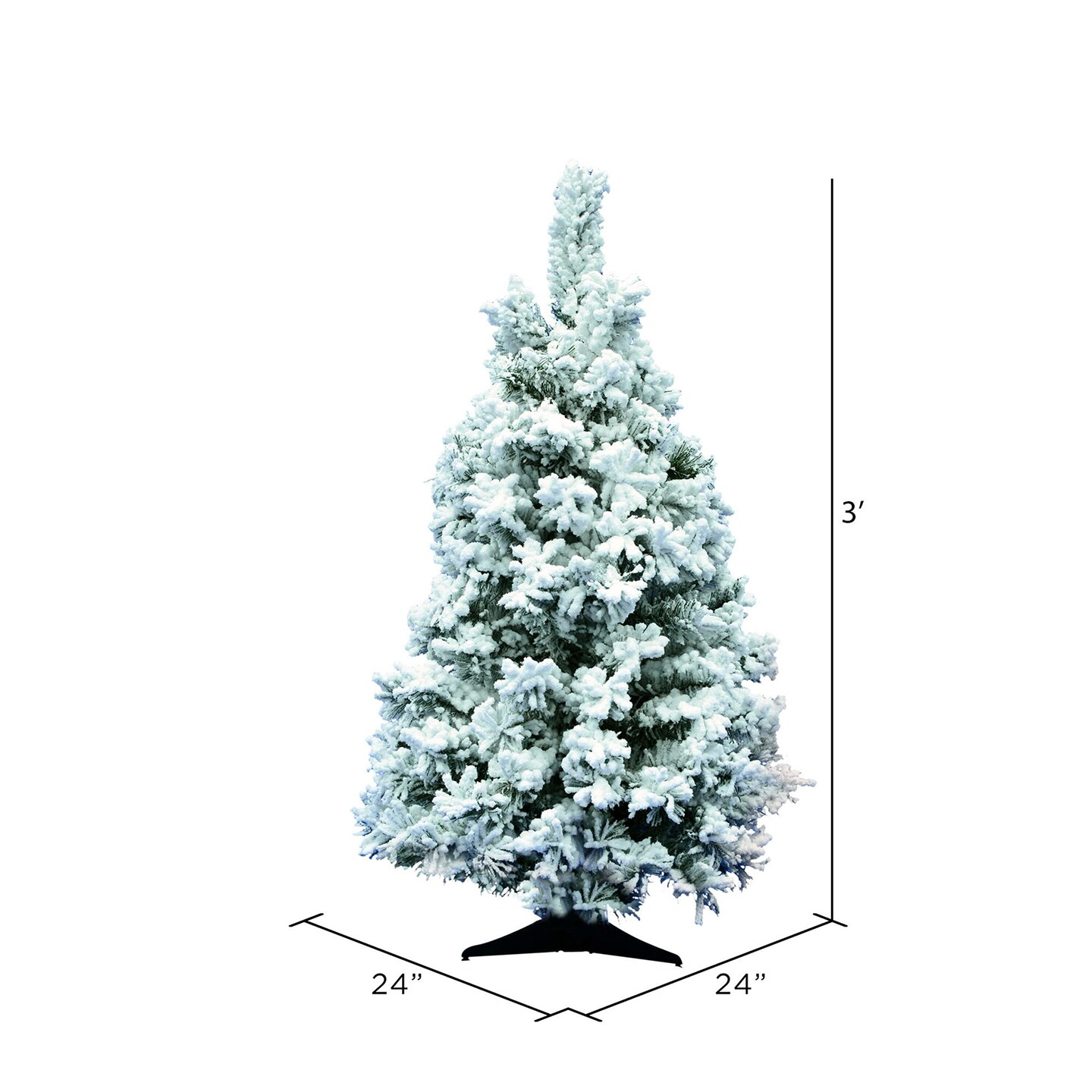 Vickerman 36" x 24" Flocked Alaskan Tree 127 Tips - A806340