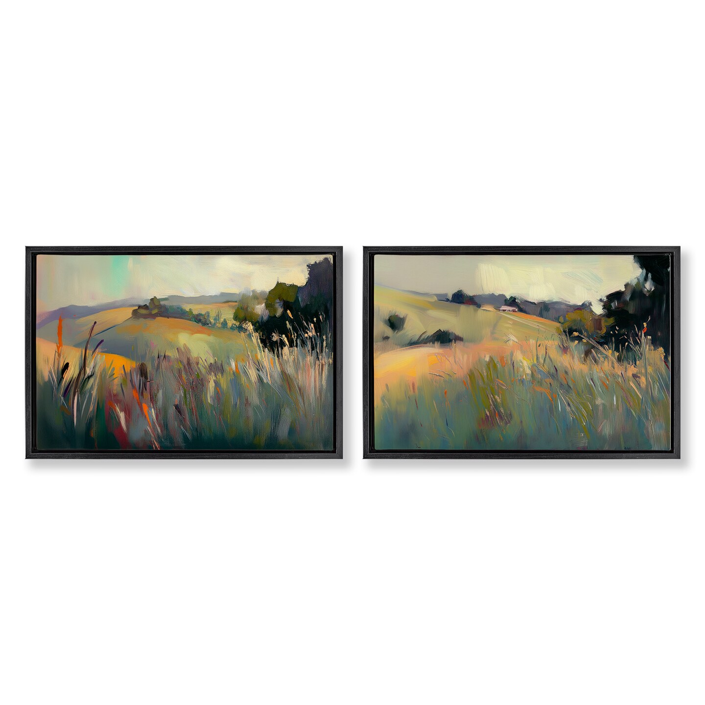 Stupell Industries Tranquil Plains Hillside 2pc Floating Frame Set, design by Elara Yasna