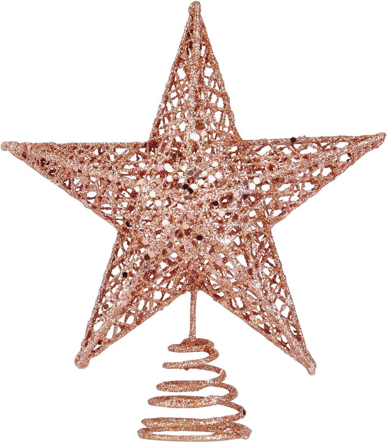 Glittering Christmas Tree Decoration Ornaments,20cm (Rose Gold)