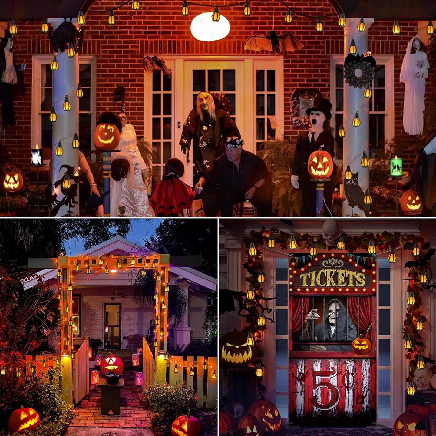 Solar Halloween Lights Outdoor (&#x9;Warm White)