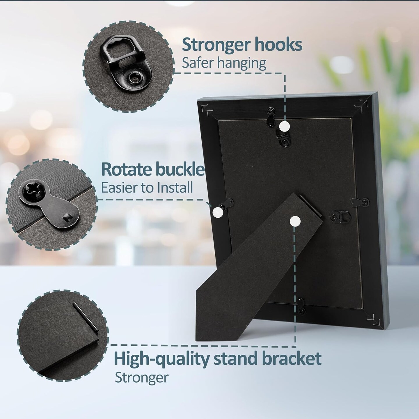 5x7 Picture Frame Vintage Retro Blue Line Texture Picture Frames Photo Frame(Blue)7"L x 5"W