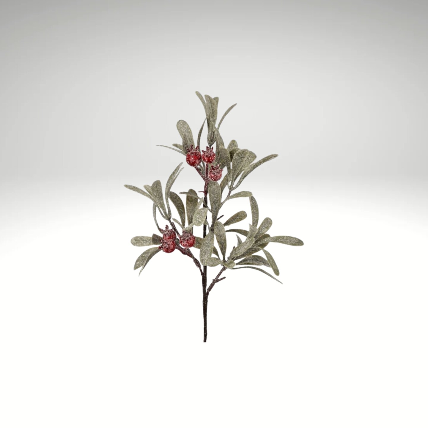 12&#x22; Frosted Mistletoe Berry Pick &#x2013; Christmas Wreath &#x26; Centerpiece Stem-MTX77110