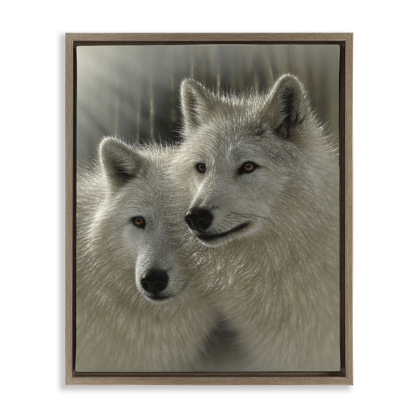 Collin Bogle Wolves Stupell Industries Sunlit Soulmates Wolves Floating Frame, design by ...