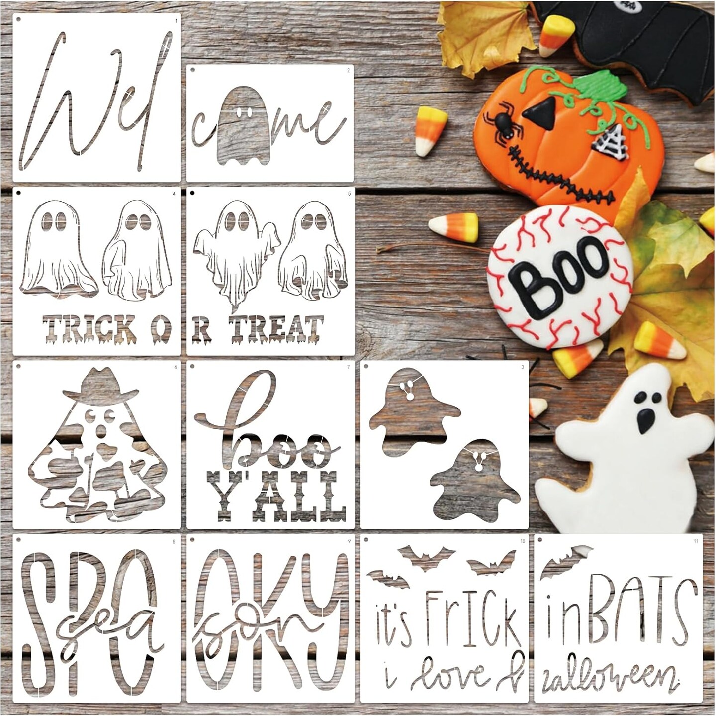 Large Halloween Door Mats Stencils
