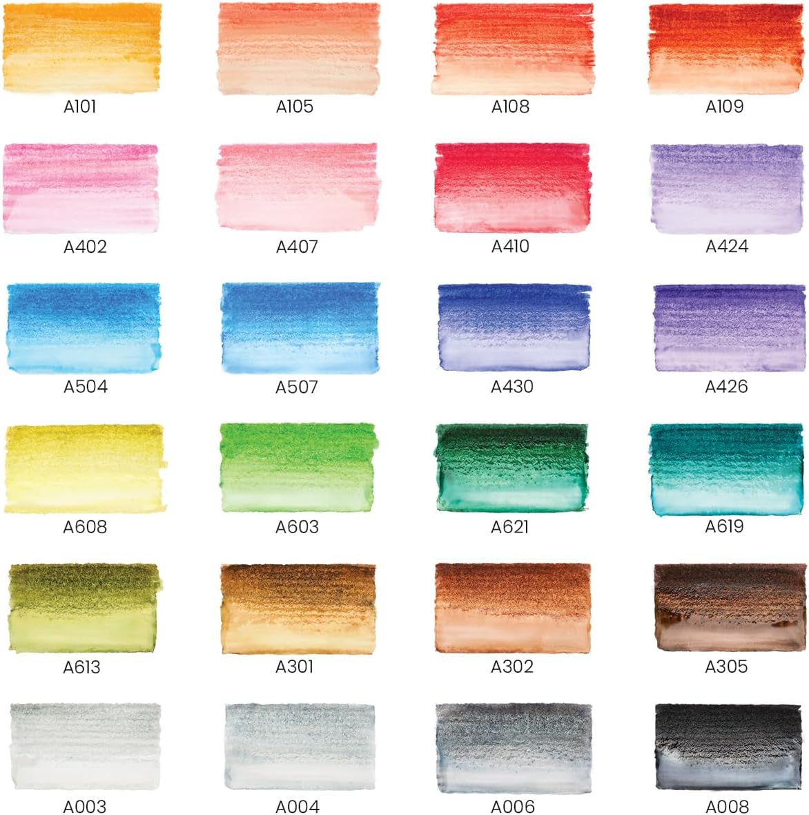 24 Watercolor Paint Pens with Flexible Nylon Brush Tips