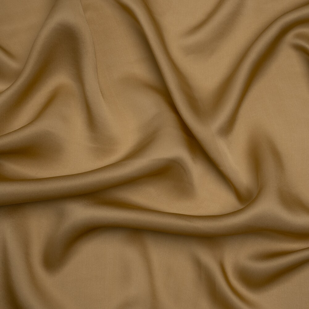 1 Yard Gold Satin-Faced Silk Chiffon Designer Fabric 56" Wide