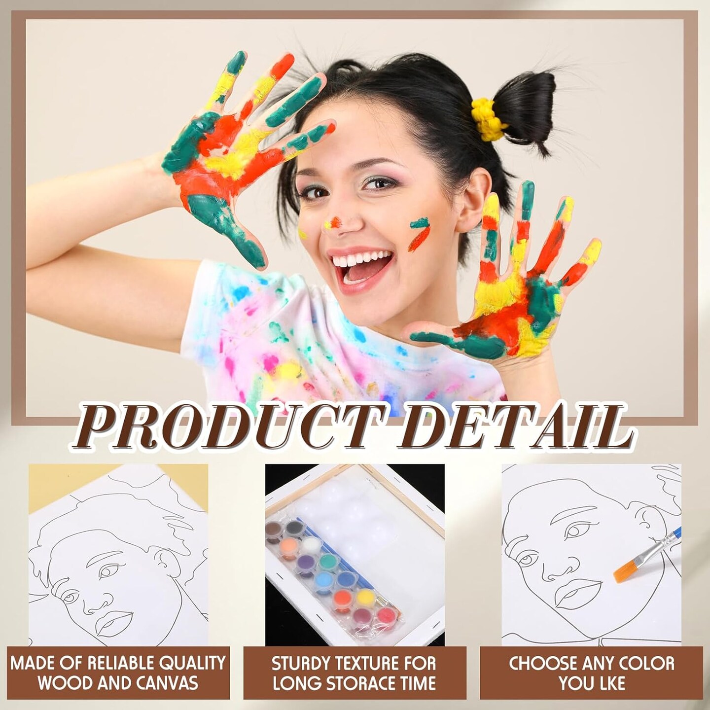 12 Pack Pre Drawn Canvas Painting Kits - 8&#x22; x 10&#x22; (Adult Couples)