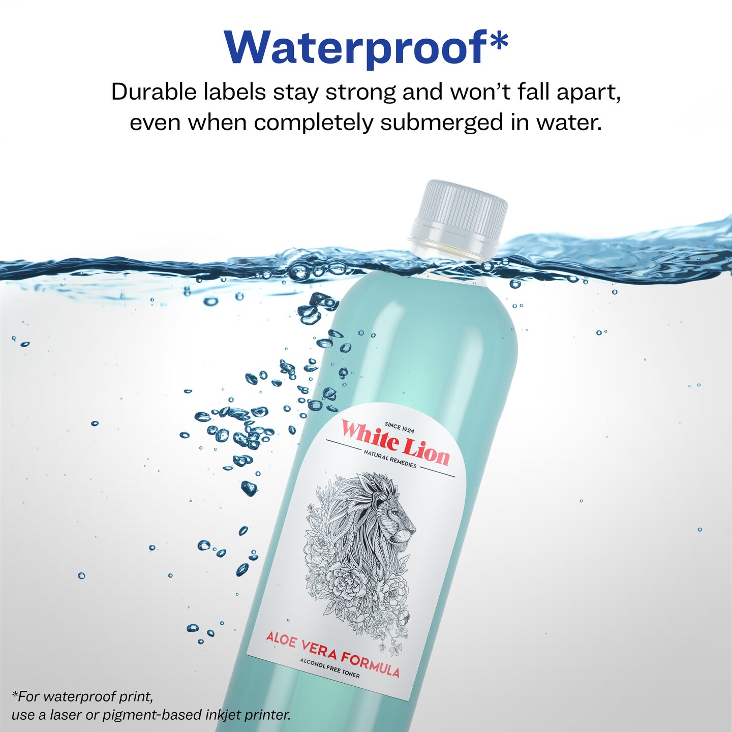 Avery Durable Waterproof Arched Labels with Sure Feed, 3" x 2-1/4"