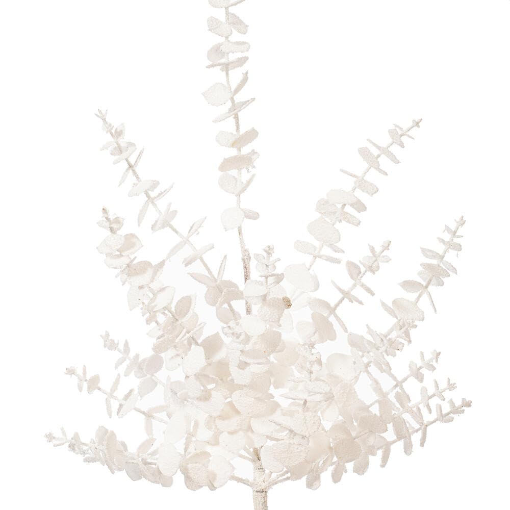 Vickerman 28" White Artificial Eucalyptus Snowy Spray 2 per bag.