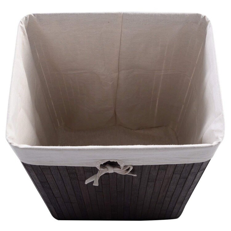 72L Wicker Laundry Hamper with Removable Cotton Bag and Lid and Large Clothes Storage Basket