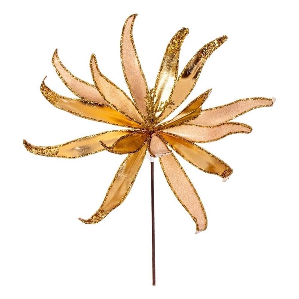 Vickerman 24" Gold Metallic and Frosted Glitter Papyrus 2 per bag.