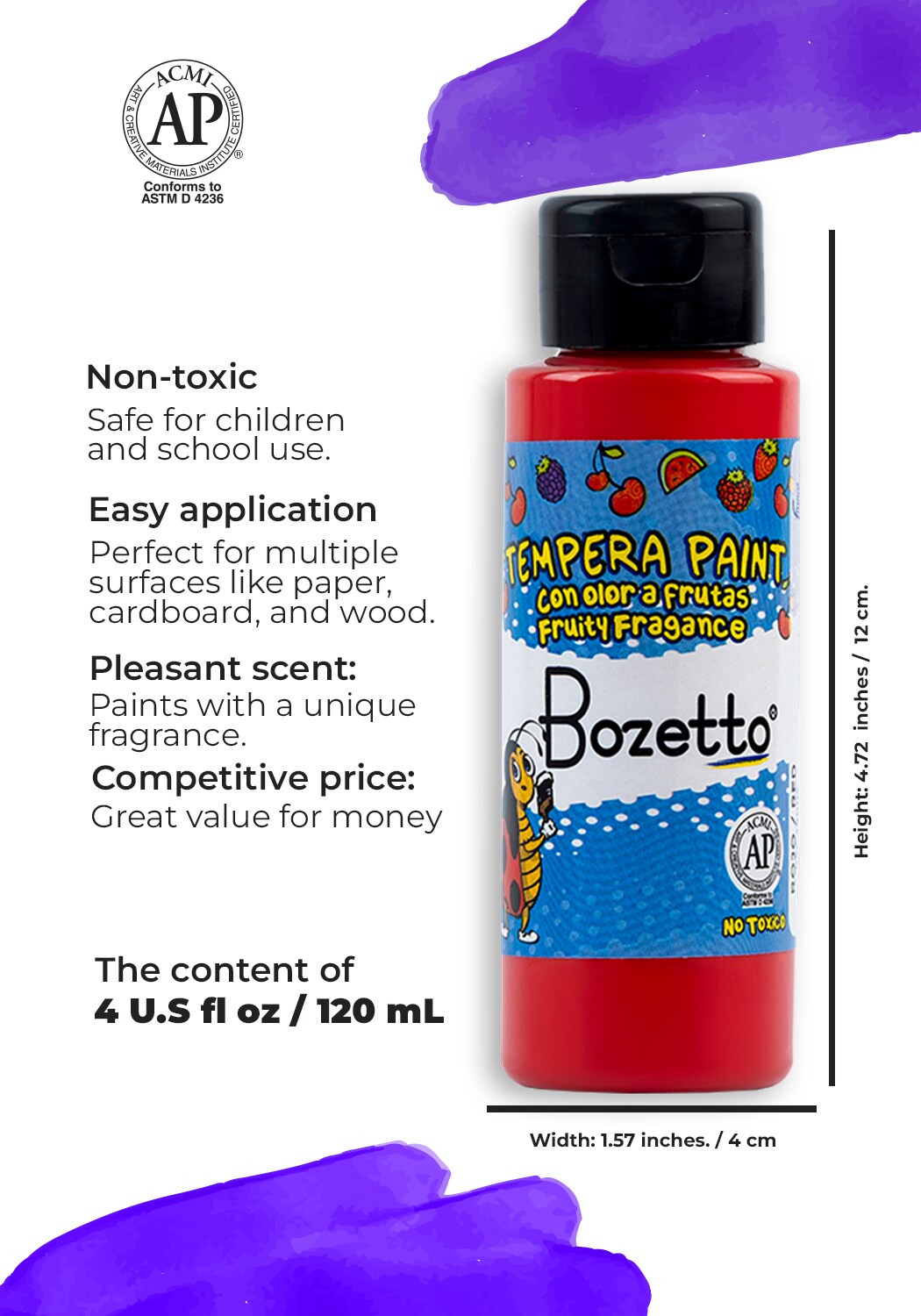 29004 Tempera Paint Fruity Fragrance 33.8 U.S fl oz / Red