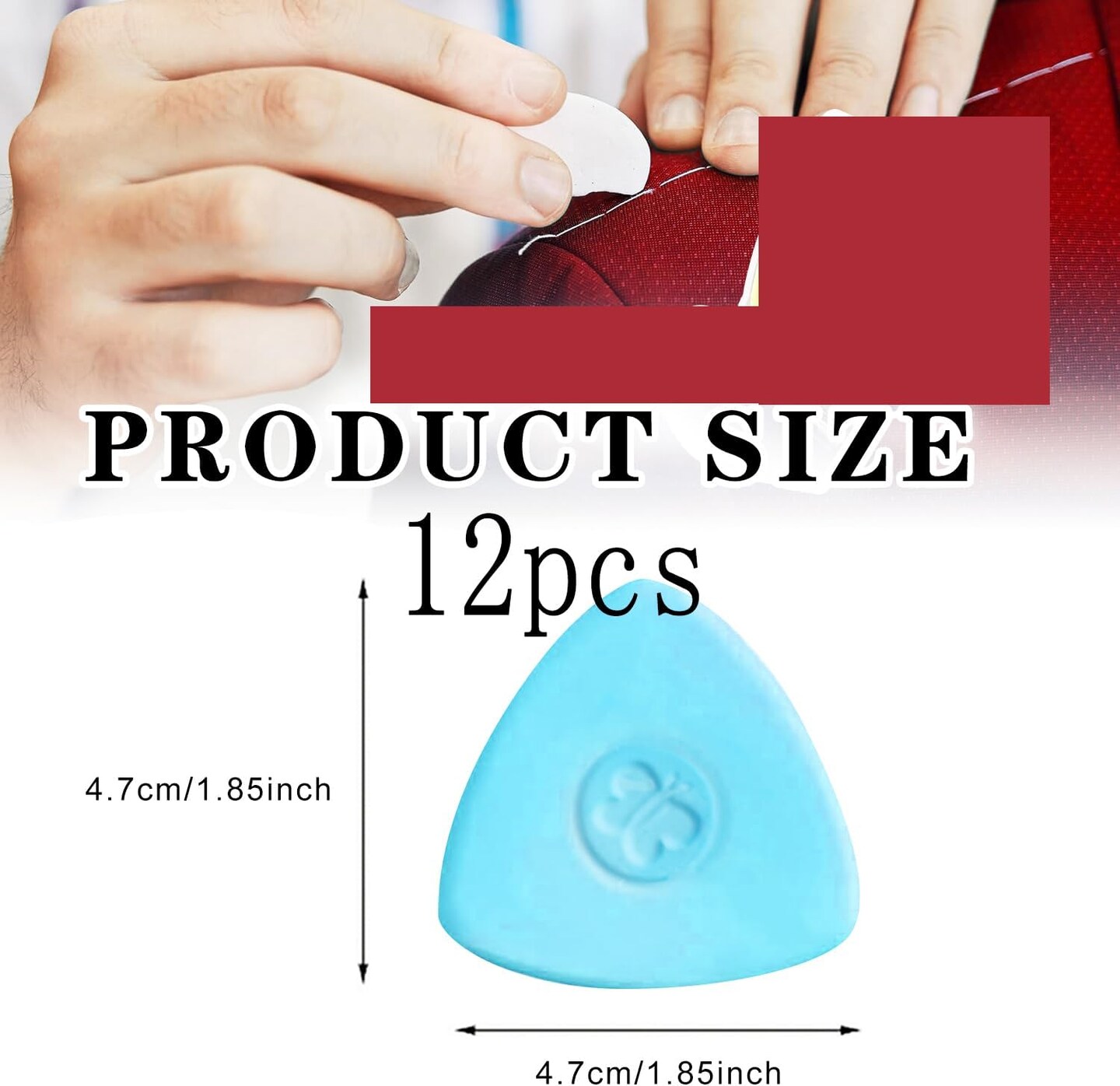 12Pcs Tailors Fabric Chalk - 4 Colors