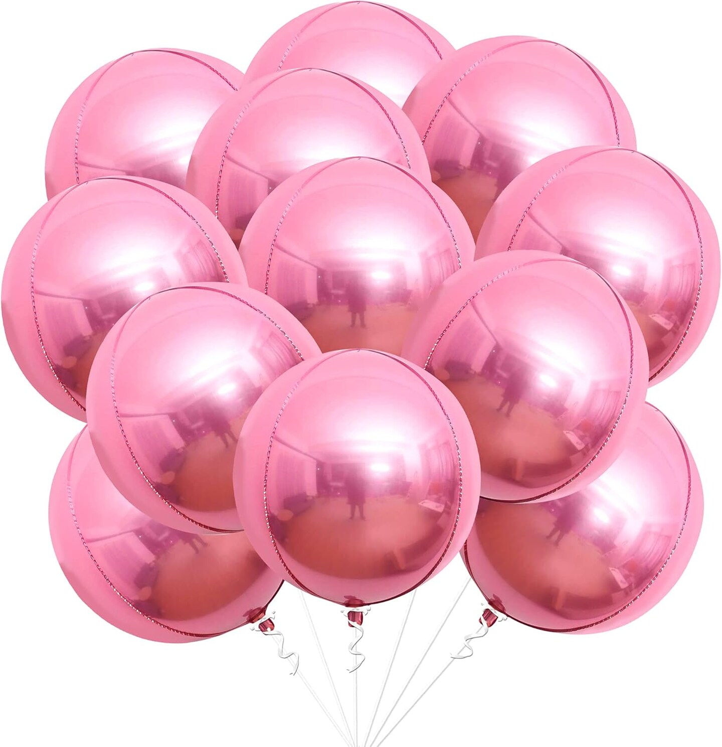 Pack of 12 | Light Pink Mylar Balloons for Flamingo Party Decorations(Light Pink)