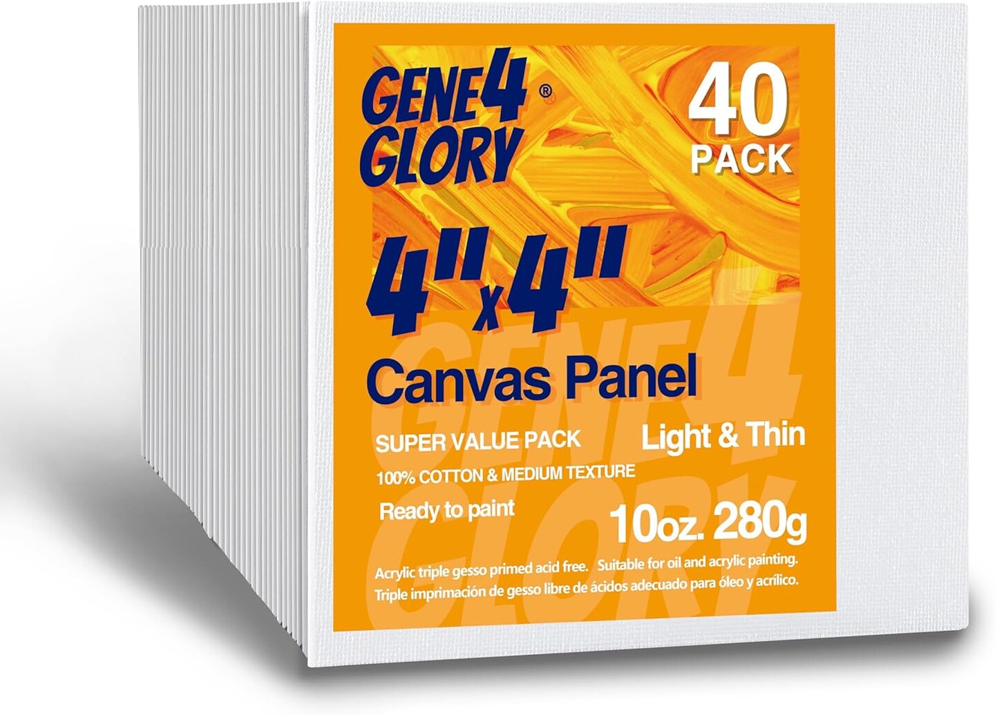 Canvases for Painting 4 x 4 inch-40 Pack(white)