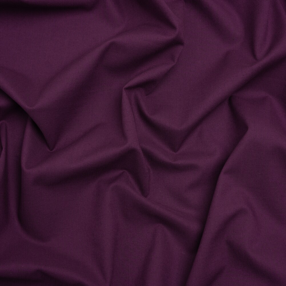 1 Yard Plum Purple Solid Quilting Cotton Fabric - Smooth Soft Hand and Supple Drape