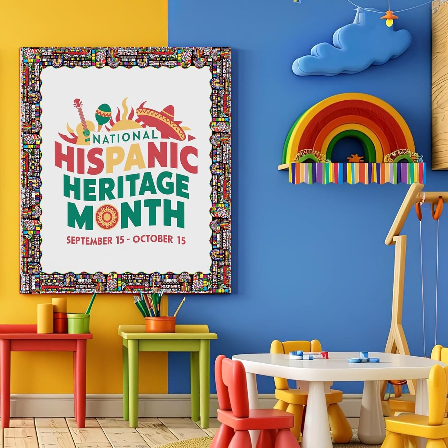 80 Pcs Hispanic Heritage Month Decorations Latin American Border,4 Designs