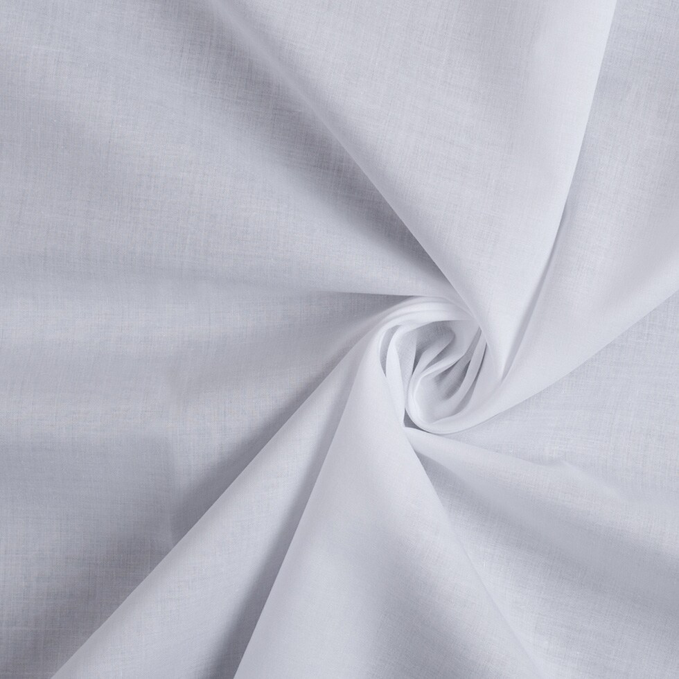 1 Yard Cloud White Japanese Pima Cotton Lawn Fabric for Luxury Apparel