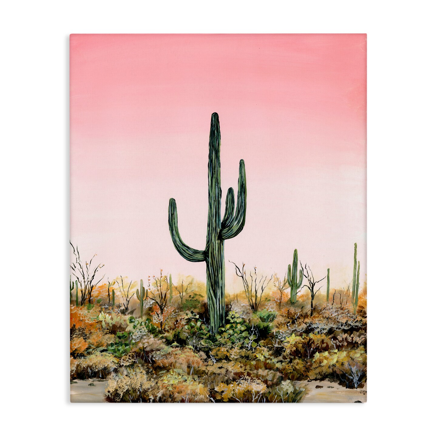 Stupell Industries Saguaro Glow Cactus Canvas, design by Georgie Harrison