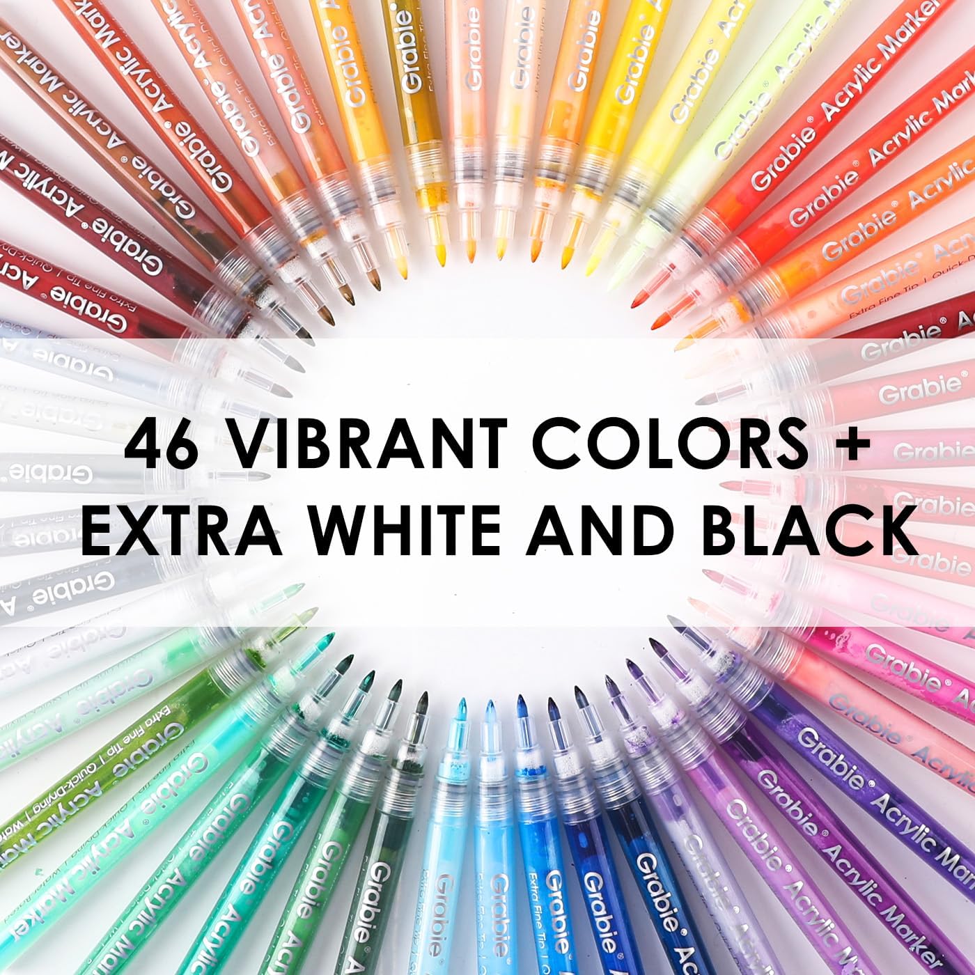 48 Colors, 0.7 mm, Extra Fine Tip Drawing Markers, Premium Paint Pens (Multicolor)