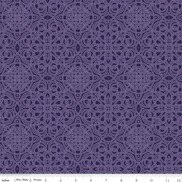 Celtic Knots in Purple (cd16583-purple) | Celtic Cats | Brigid Ashwood | Riley Blake