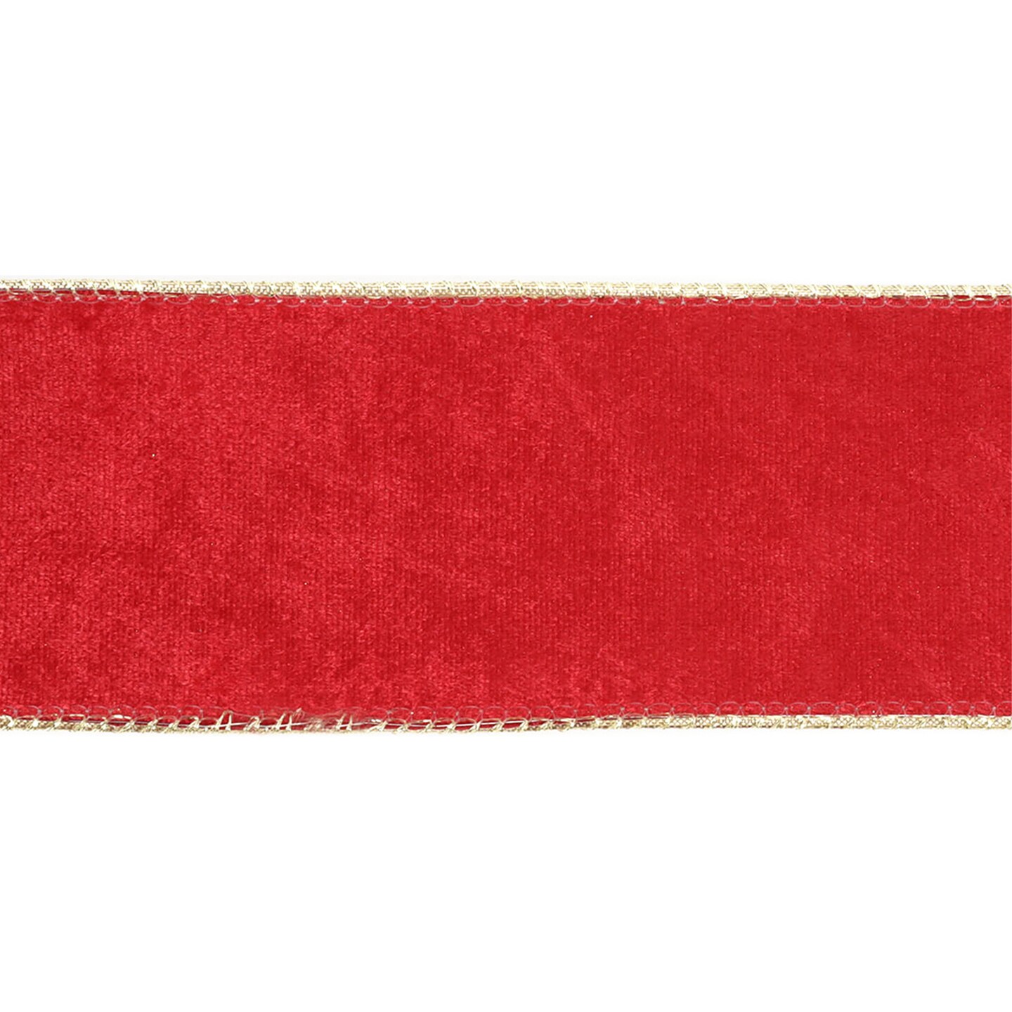 LaRibbons 4&#x22; - 2 1/2&#x22; Reversible Velvet/Lurex Wired Ribbon | 10 Yard Roll