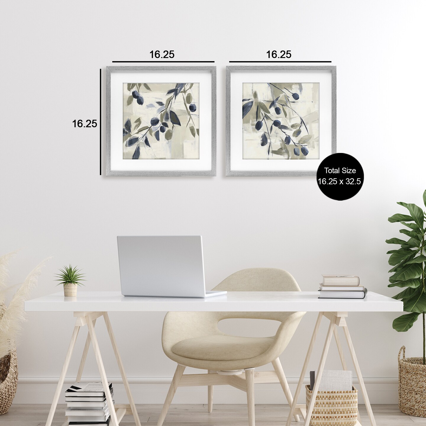 Stupell Industries Mediterranean Green Olives 2pc Framed Print Under Glass Set, design by Mona Grace