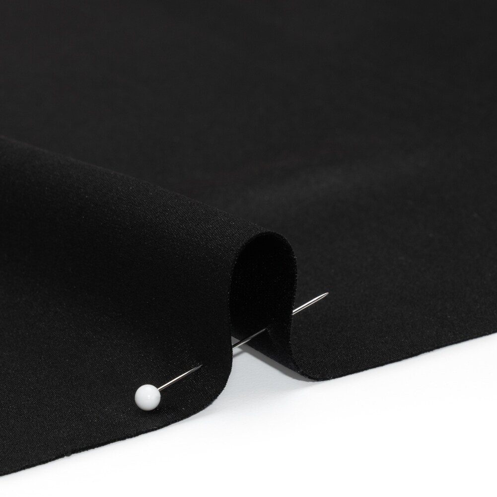 1 Yard Double Face Silk Charmeuse 36MM Black for Dresses, Skirts & Evening Wear 44" Wide