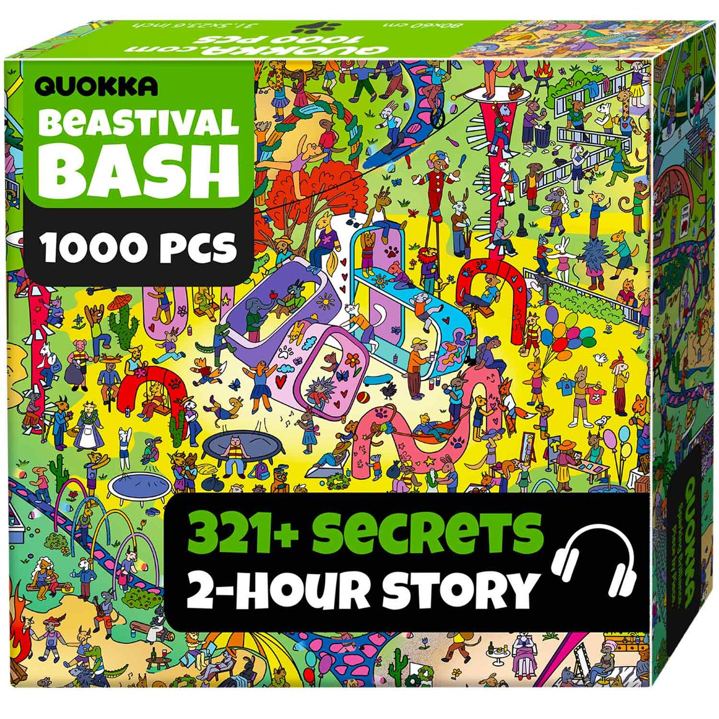 QUOKKA 1000 Piece Puzzle for Adults and Teens – Animal Bash Adult