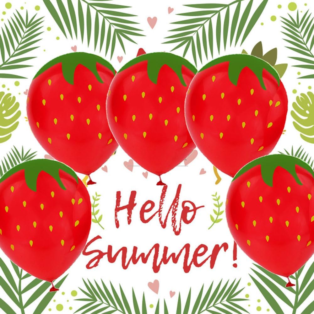 Fruit Themed Balloons Strawberry Latex Balloons(Strawberry Latex Balloon)