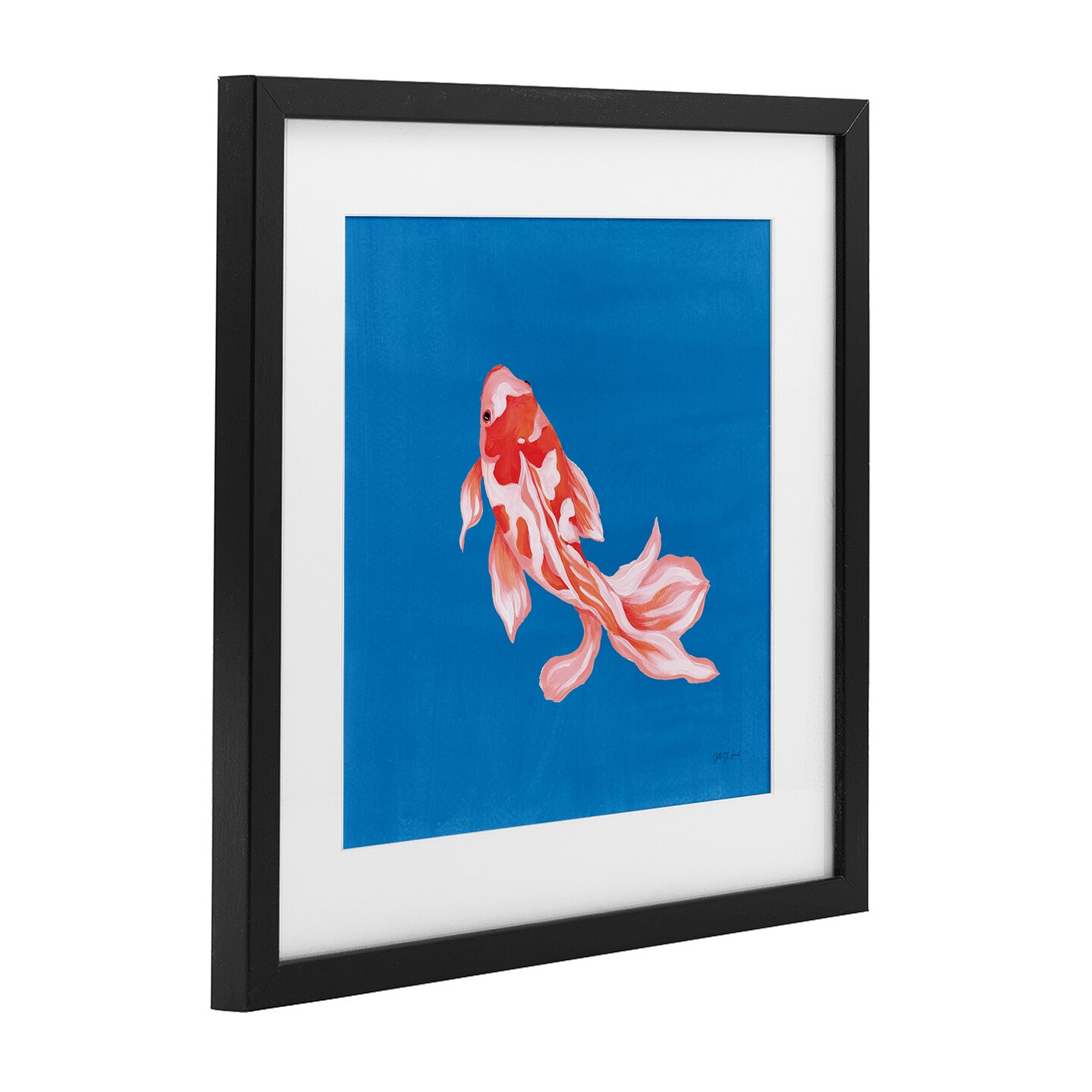 Stupell Industries Blue Vibrant Koi Fish Framed Print Under Glass, design by Yvette St. Amant